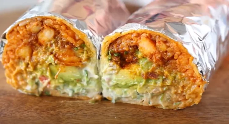 Chipotle shrimp and chorizo burrito