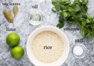 Ingredients for Chipotle Cilantro Rice