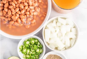 Ingredients for chipotle pinto beans